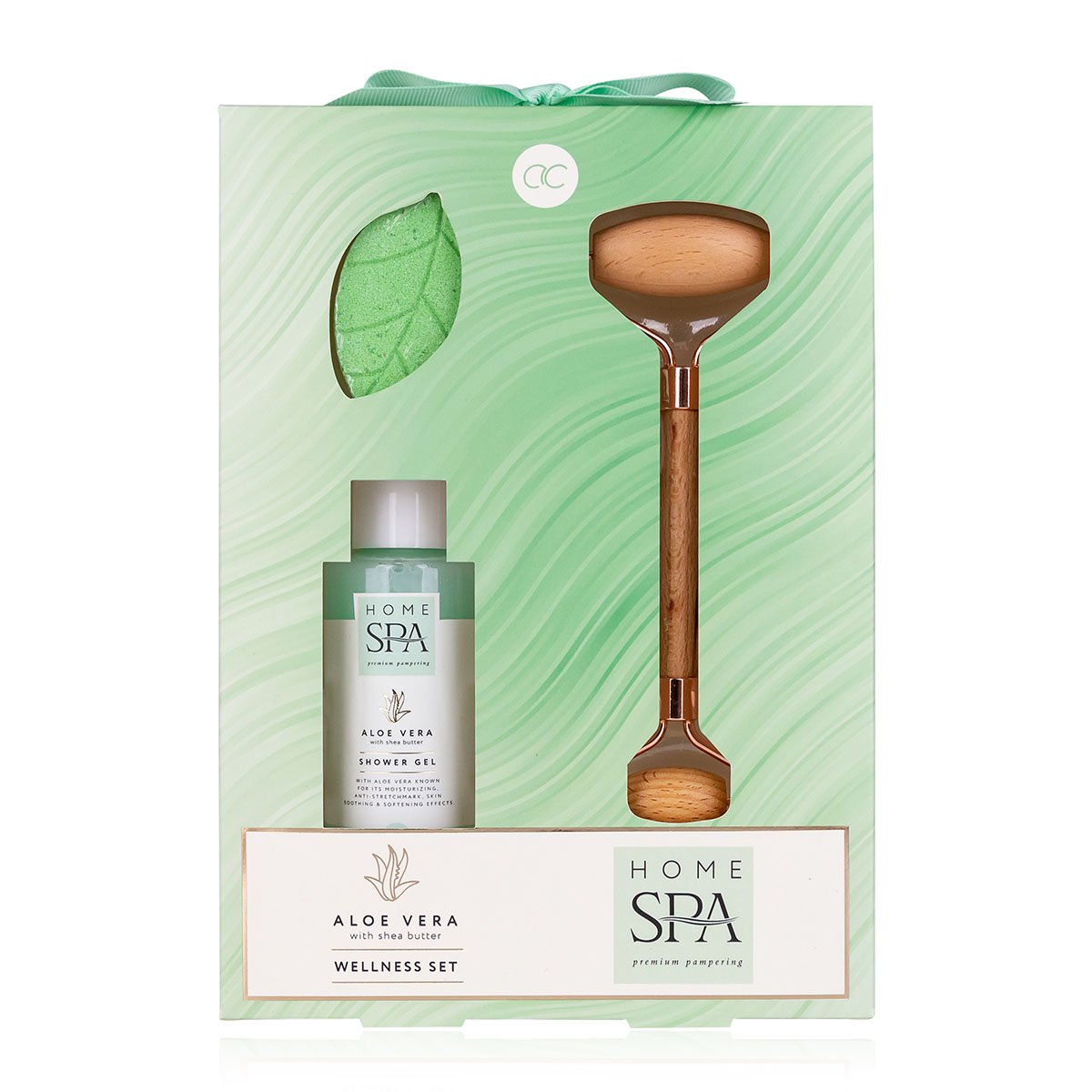 Gift Set Home Spa, en boîte à cadeaux avec rouleau de massage, parfum: Aloe Vera