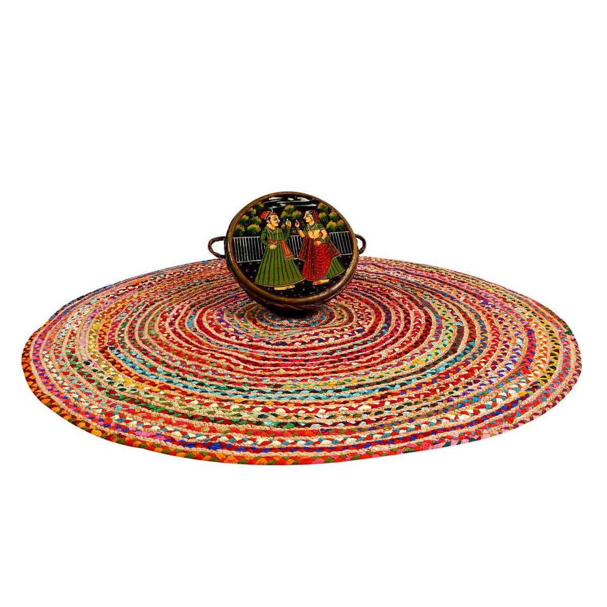 Jute Teppich Tamani bunt
