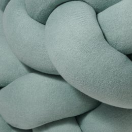 Mint braided bed bumper knitted