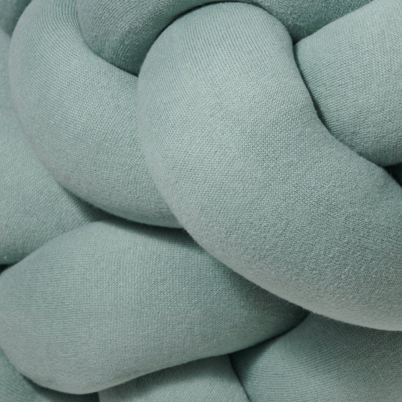 Mint braided bed bumper knitted