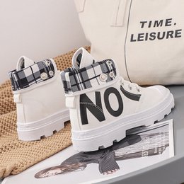 Nouveau Bottes courtes en toile pour filles, montantes, assorties avec tout, chaussures pour femmes