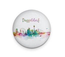 Decorative magnet Düsseldorf rainbow