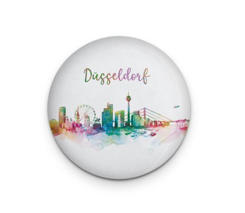Decoratieve magneet Düsseldorf regenboog