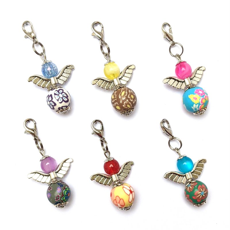 Keychain Guardian Angel "Flora", set de la série 6, couleur argentée
