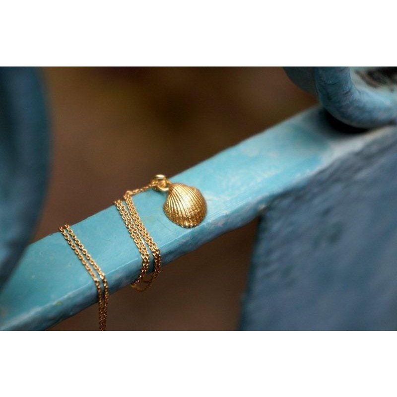 Sølv skalhalskæde, forgyldte sterlingsølvsmykker, gave til hende, fødselsdagsgave til kvinder, håndlavede smykker, Boho Fashion