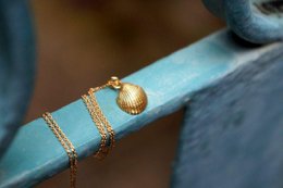Sølv skalhalskæde, forgyldte sterlingsølvsmykker, gave til hende, fødselsdagsgave til kvinder, håndlavede smykker, Boho Fashion