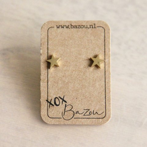 OS432 - Stainless steel ear studs star - gold