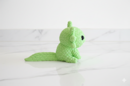 Eterna Wonder – Axolotl-Figur im Strickstil – Dekorationsobjekt – Grün