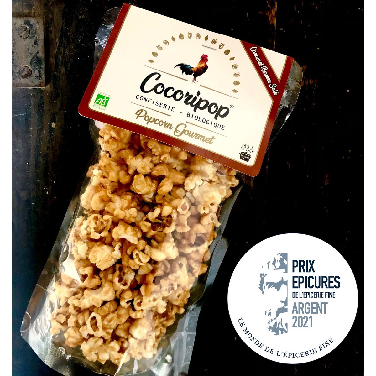 Gourmet salted butter caramel popcorn