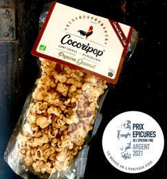 Palomitas de maíz con caramelo y mantequilla salada gourmet