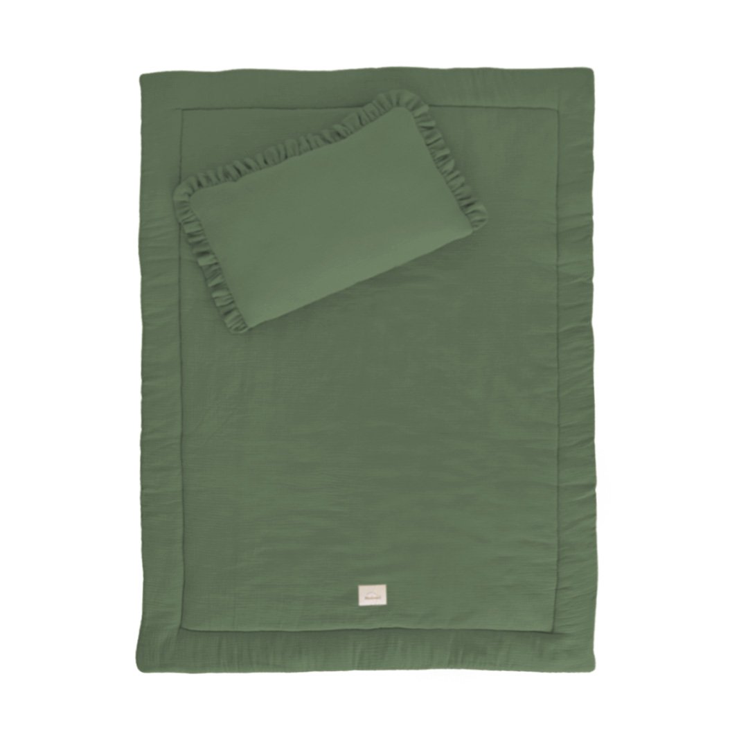 Juego de ropa de cama de muselina con volantes del bosque de relleno