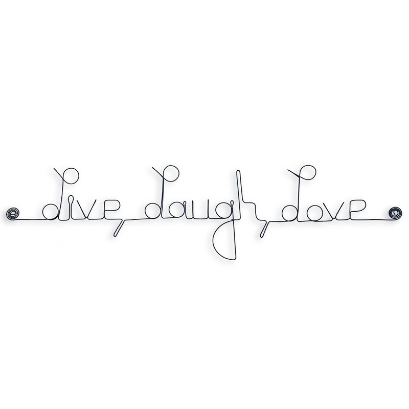 Wireframe phrase “Live, Laugh, Love”