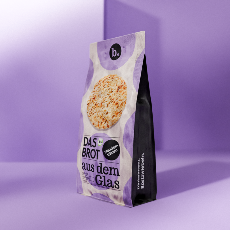 Nachfüller für Bio-Brotbackmischung im Glas "Freudentränen" (600 g)