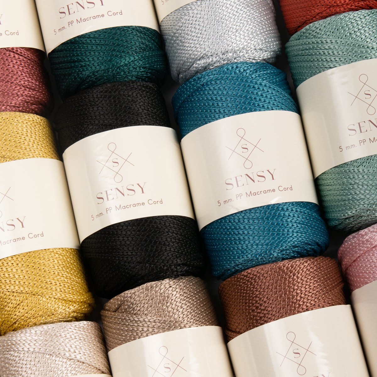Cordoncino macramè Sensy Premium da 5 mm - 104 iarde, 100% poliestere