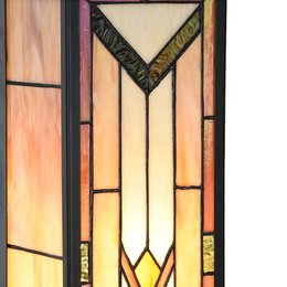 Tiffany væglampe 14x16x40 cm beige glas
