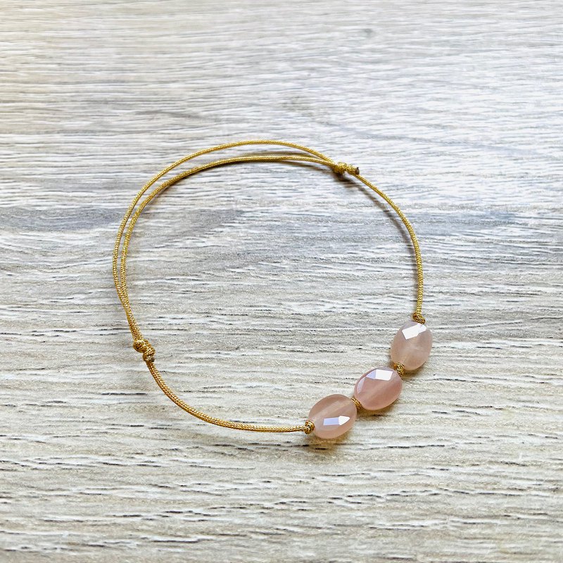 Pulsera ajustable Candy piedras naturales dorado