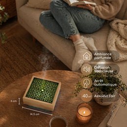 Ultrasonic Diffuser – Kaori – Scents and Essential Oils – Real Wood Base – Cleans the Air – Gift Idea