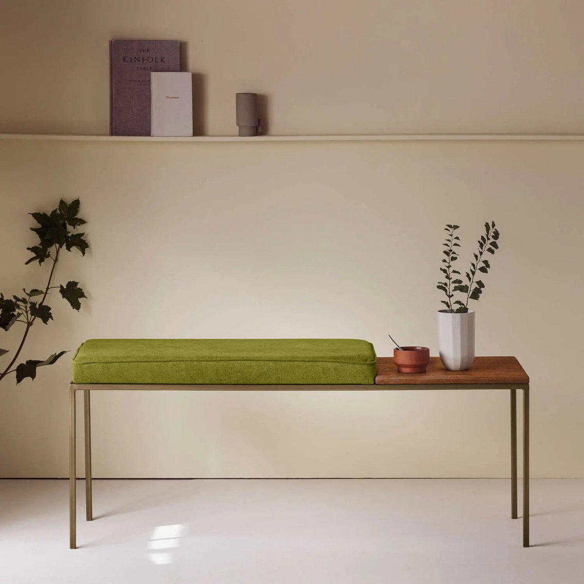 Senfgrün Gold Buchenholz, Nussbaum Beizung