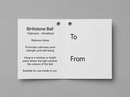 10cm Birthstone Ball - February/Amethyst