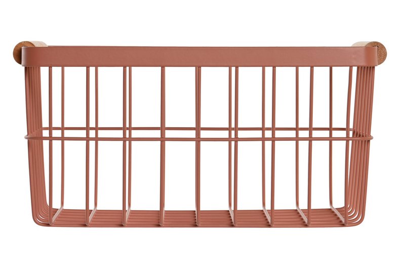 GRENEN METALEN MAND 29X20X14,5 2 ASSORTIMENTEN. PC202441