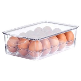 Egg Holder with Lid for 15 Eggs