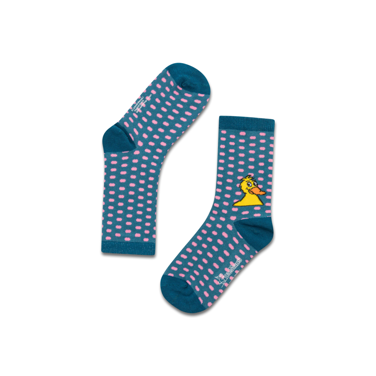 koaa – Le Canard « All Over » – Chaussettes turquoise/rose