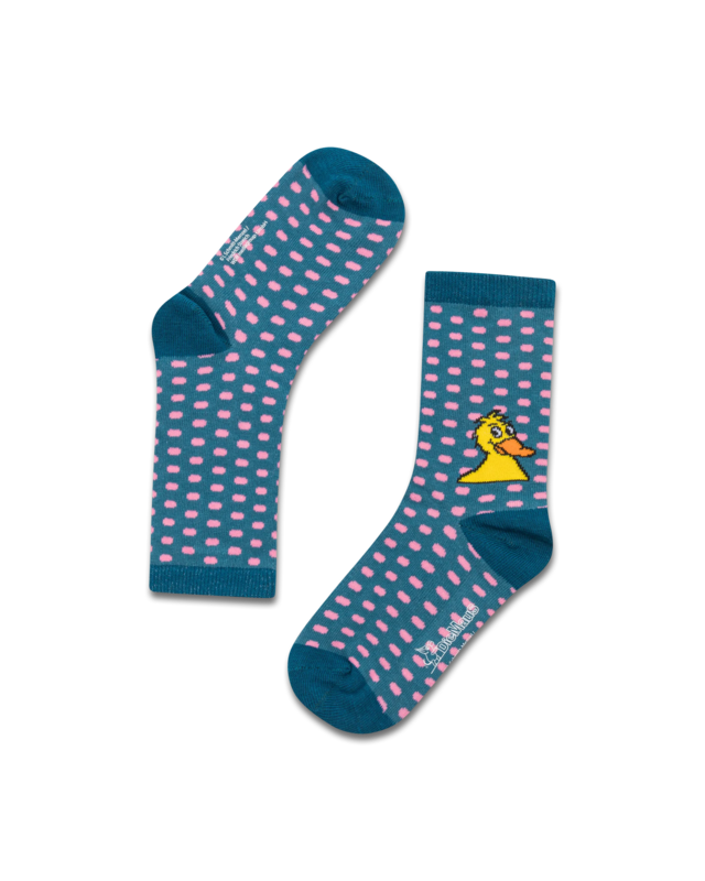 koaa – Le Canard « All Over » – Chaussettes turquoise/rose