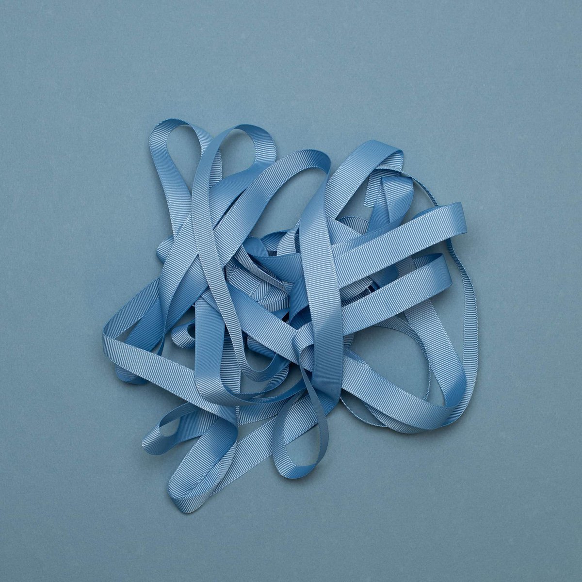 Cadeaulint middelblauw, lichtblauw lint gemakkelijk te strikken, 16 mm x 5 m blauw grosgrain lint voor het inpakken van cadeaus