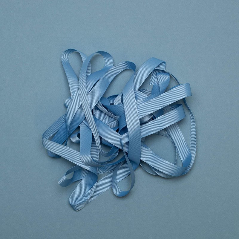 Gift ribbon medium blue, light blue ribbon easy to tie, 16mm x 5m blue grosgrain ribbon for wrapping gifts
