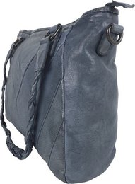 Borse per donne arrigo - borsa a tracolla e borsa della pelle lavata in blu