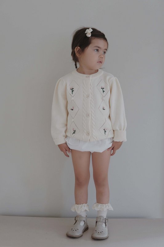 Bloomer in cotone con volant - Bianco classico