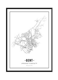 Gent - Bykort plakat