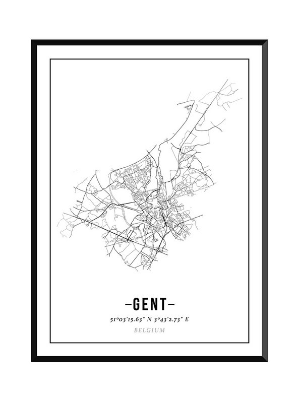 Gent - Bykort plakat