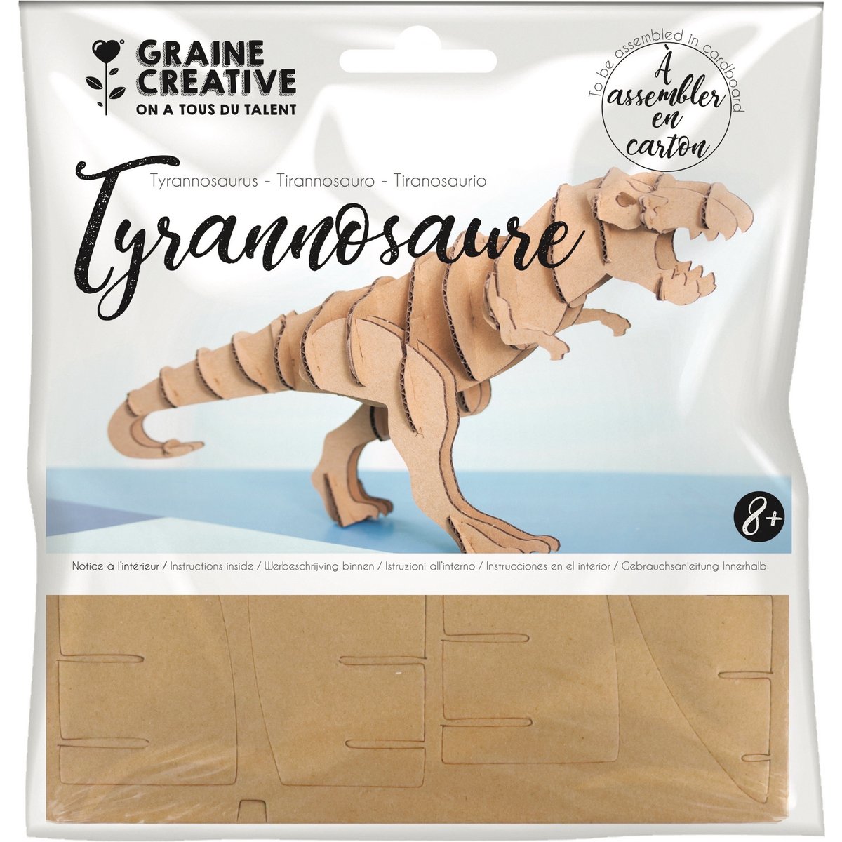 CARDBOARD TYRANNOSAURUS TROPHEE 150x150MM