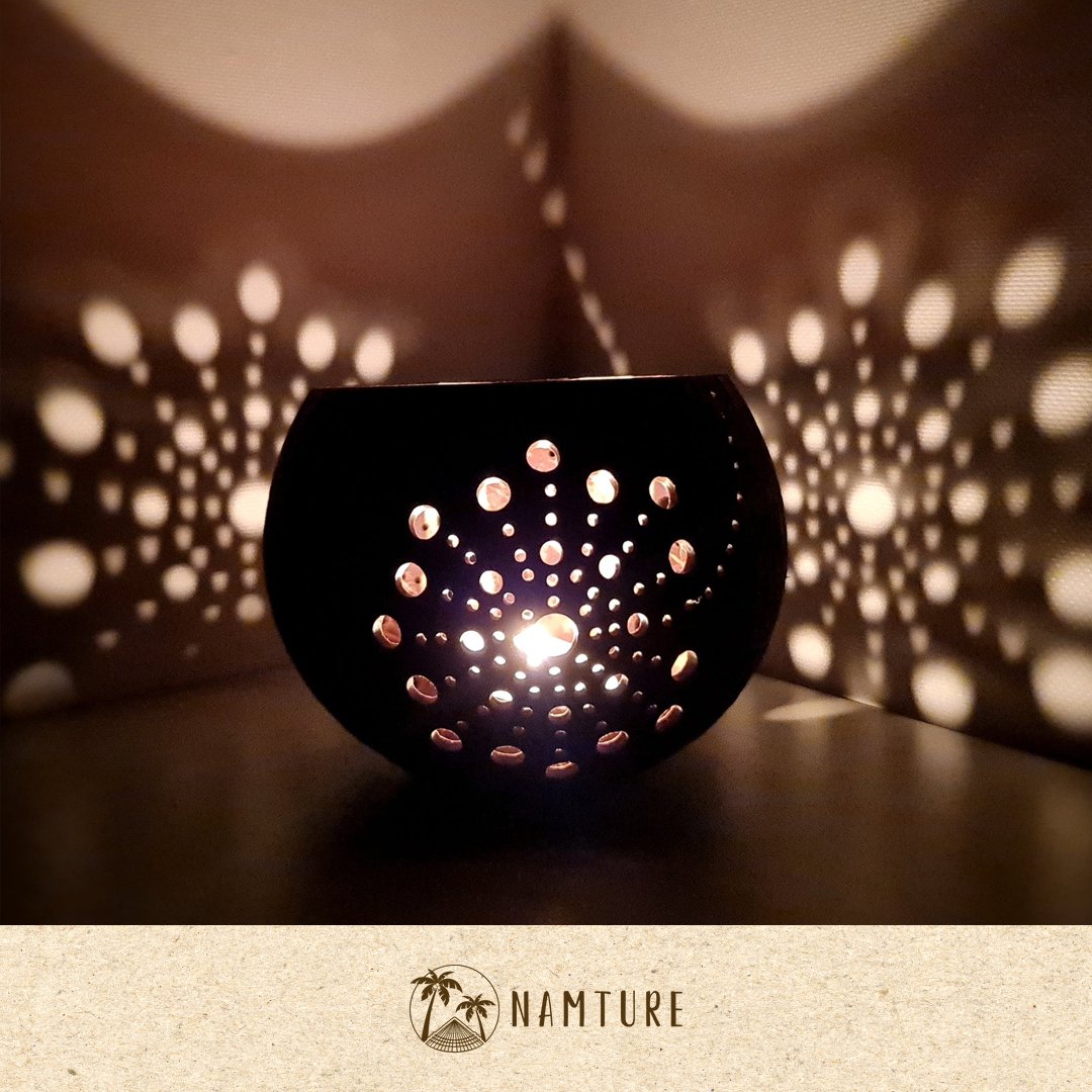 Coconut Candle Holder • Tealight • Sustainable • Sunshine