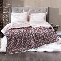 Manta Camden de jacquard de algodón suave