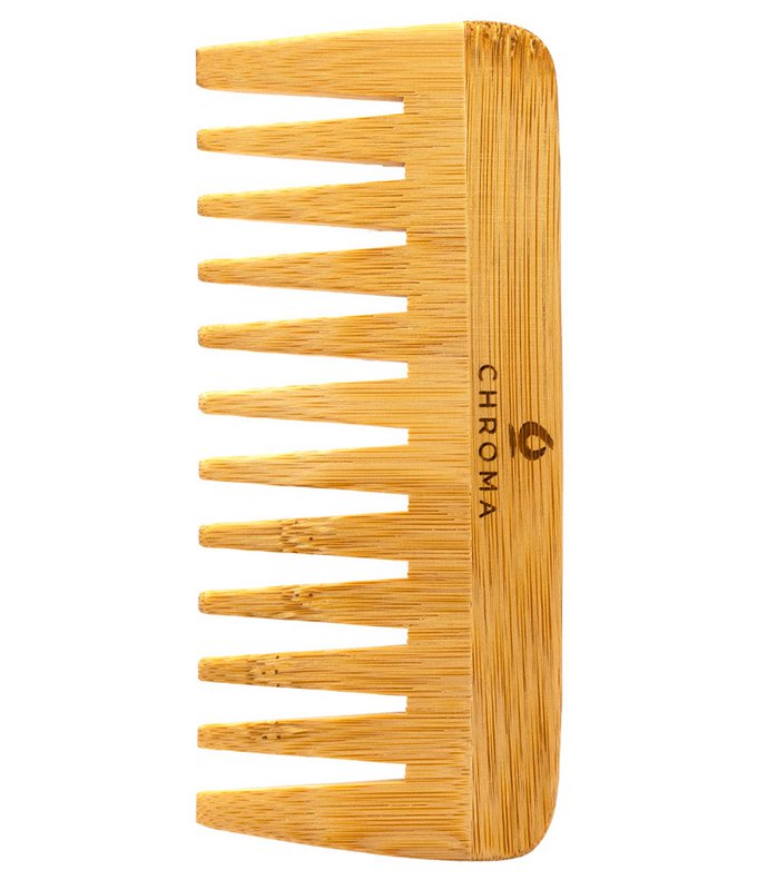 Pettine in bambù per capelli ricci