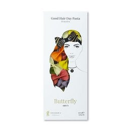 Colorful butterfly-shaped pasta with a retro 1960s-inspired design. Made from high-quality ingredients, this unique pasta shape is perfect for adding a fun, whimsical touch to your meals.
