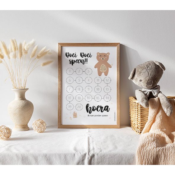 Countdown calendar A4 | Bye pacifier