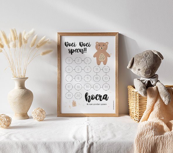 Countdown calendar A4 | Bye pacifier