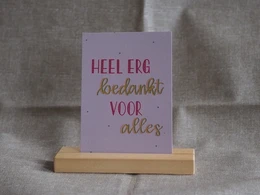 Lykønskningskort - Tusind tak for alt
