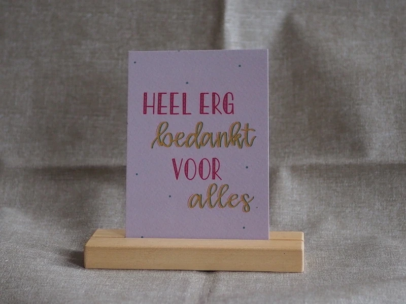 Lykønskningskort - Tusind tak for alt