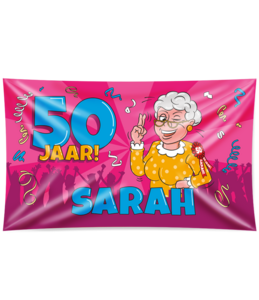 XXL Fassadenfahne - Cartoon Sarah