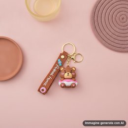 Dierlijke sleutelhangers - Kawaii karakterontwerp 4-delige set