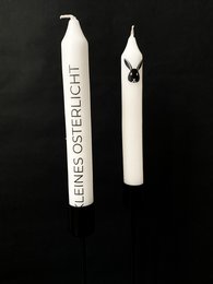 Handmade candles set of 2 small easter light + bunny