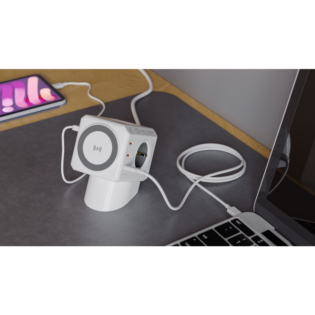 PowerCube Extended USB PD 3A+3C 80W magnetisch kabellos