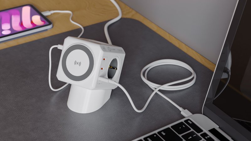 PowerCube Extended USB PD 3A+3C 80W magnetisch kabellos
