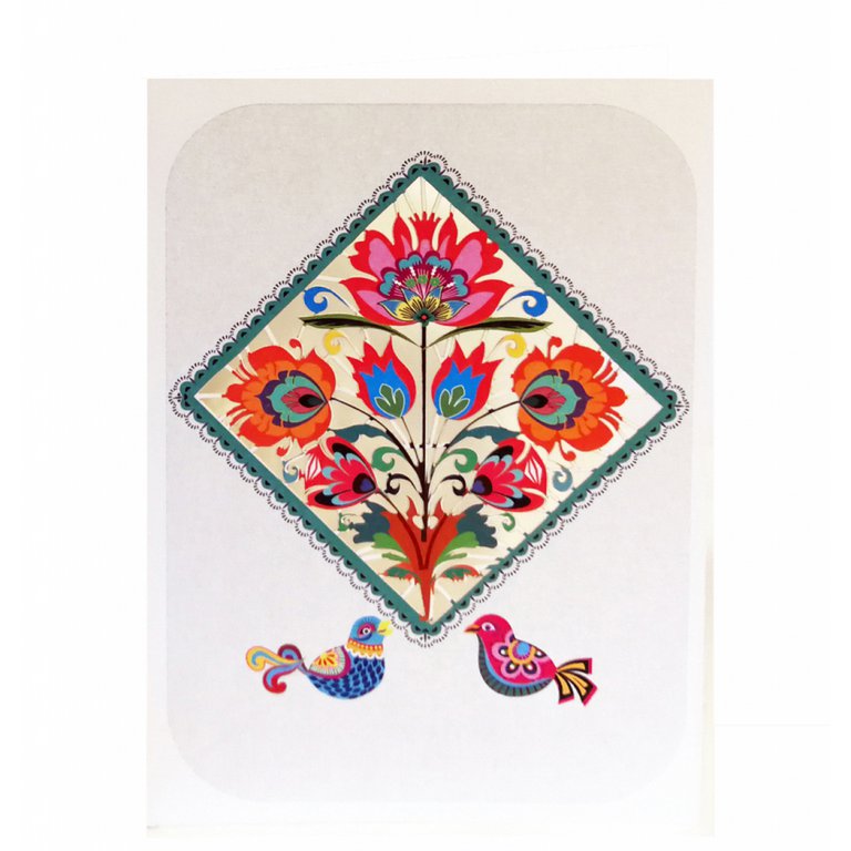 Cartes pour toujours Wenskaart à couteaux laser - Flower Diamond