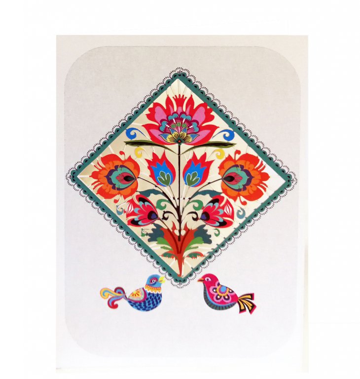 Cartes pour toujours Wenskaart à couteaux laser - Flower Diamond