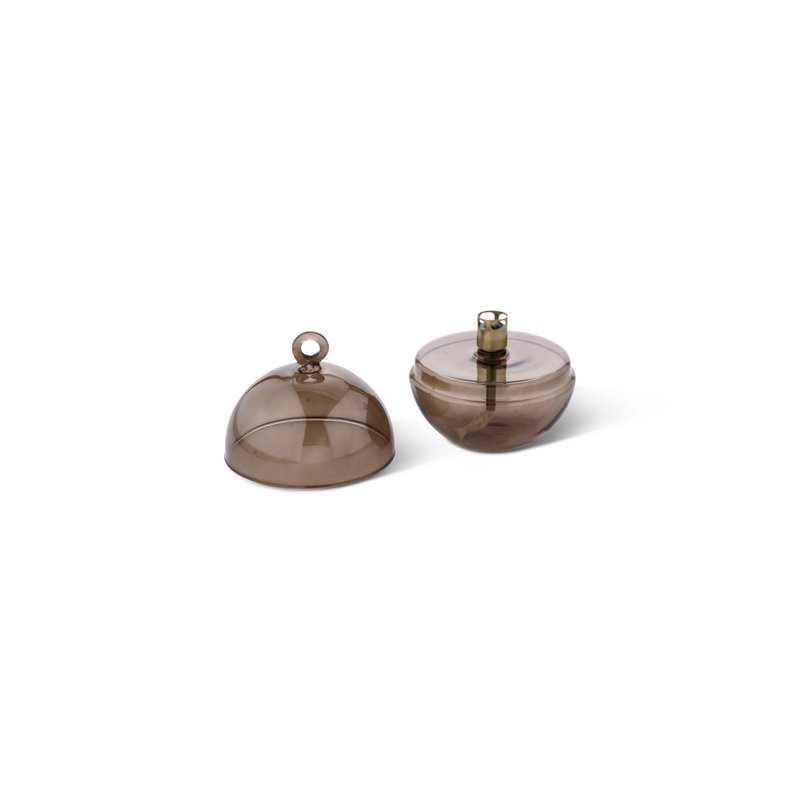 Olielamp Round cover champagne brass S
